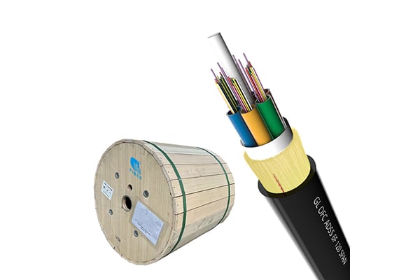 HDPE 12/24/48/96/144 Core ADSS Fiber Optic Cable With Aramid Yarn